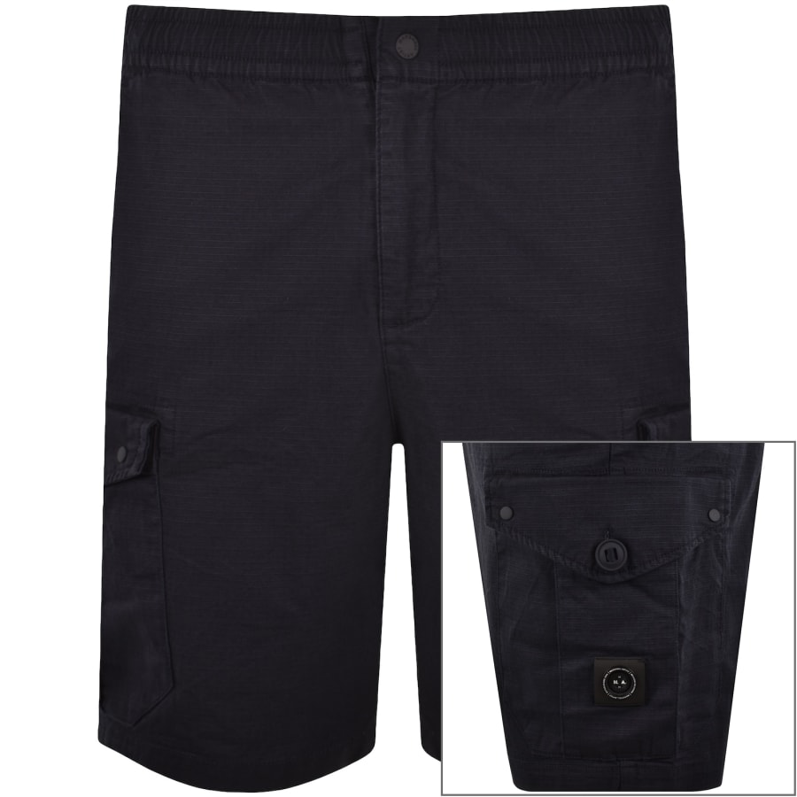 Image number 1 for Marshall Artist Ainsdale Cargo Shorts Navy