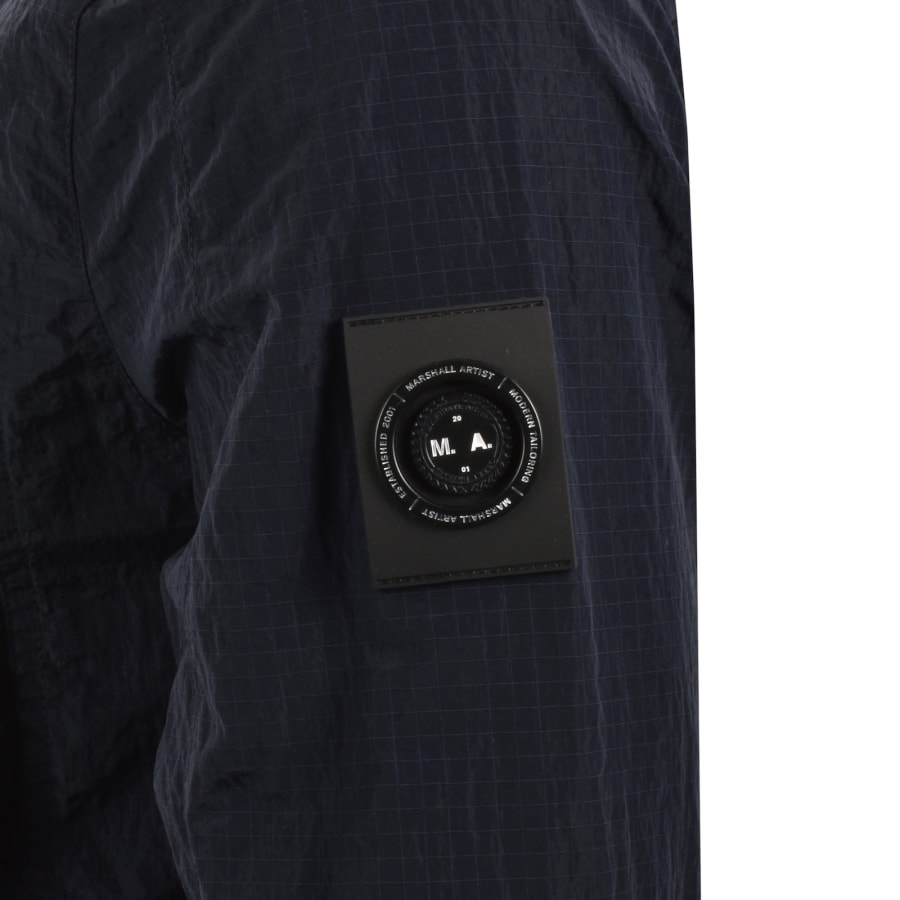 Image number 5 for Marshall Artist Sicuro Hooded Overshirt Navy