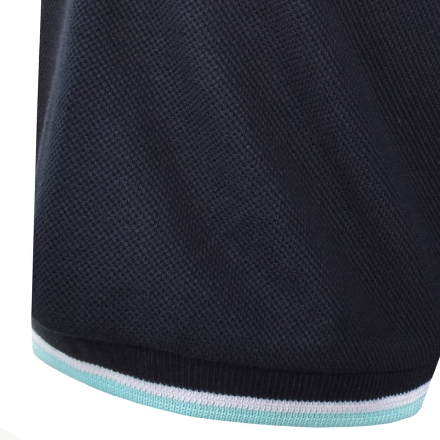 Image number 4 for Marshall Artist Tipped Polo T Shirt Navy