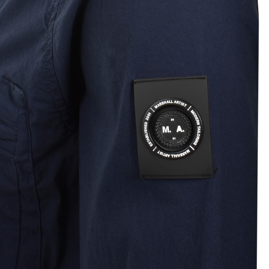 Image number 4 for Marshall Artist Seafield Overshirt Navy