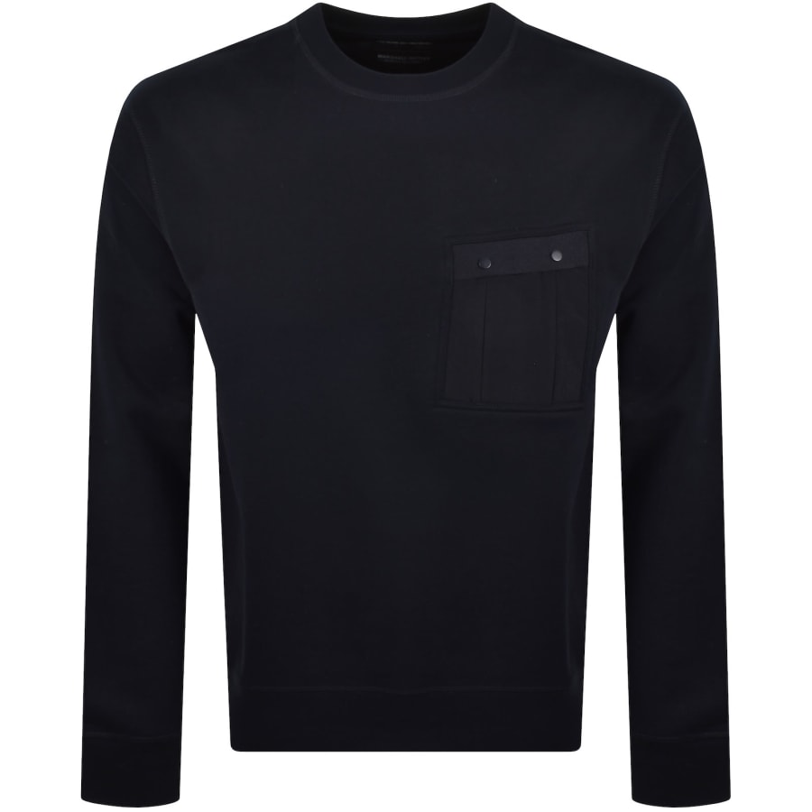 Image number 2 for Marshall Artist Woodvale Sweatshirt Navy