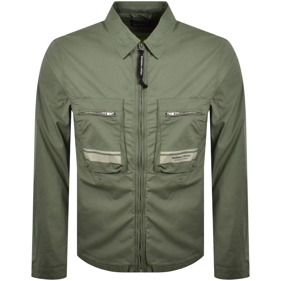 Image number 2 for Marshall Artist Seafield Overshirt Green