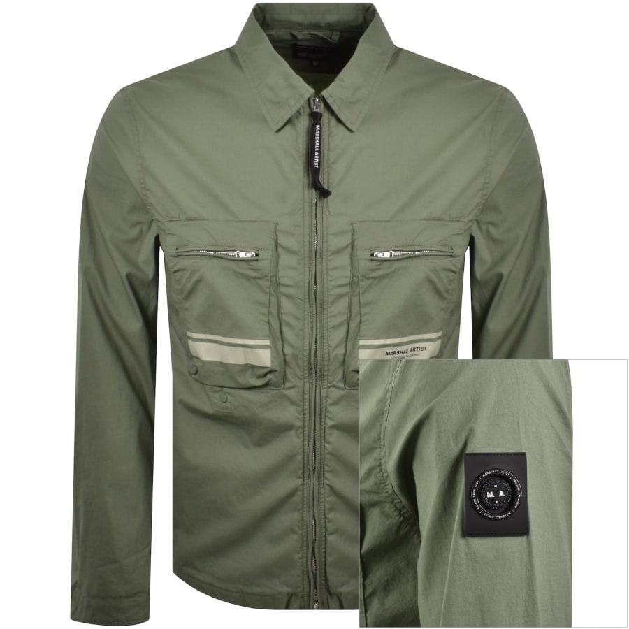 Image number 1 for Marshall Artist Seafield Overshirt Green