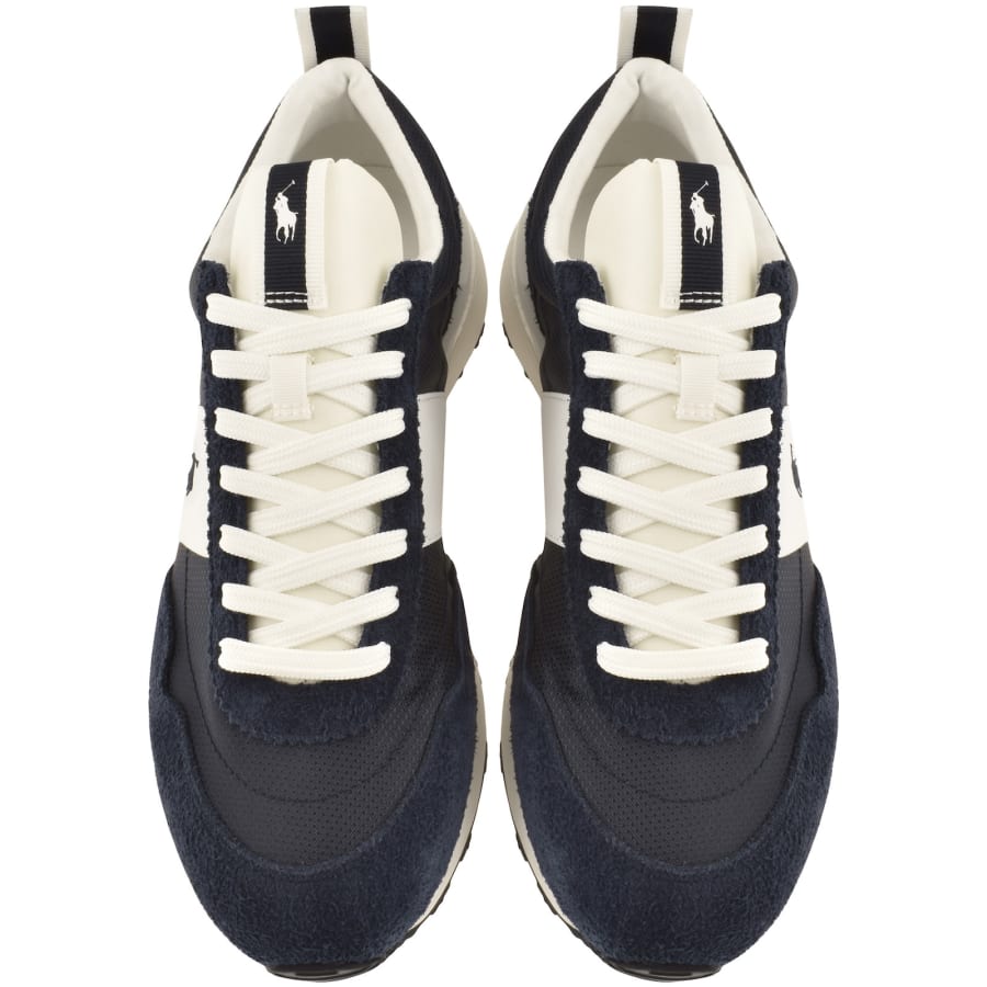 Image number 3 for Ralph Lauren Train 89 Rib Trainers Navy