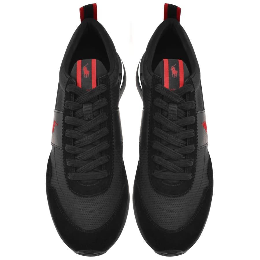 Image number 3 for Ralph Lauren Train 89 Rib Trainers Black