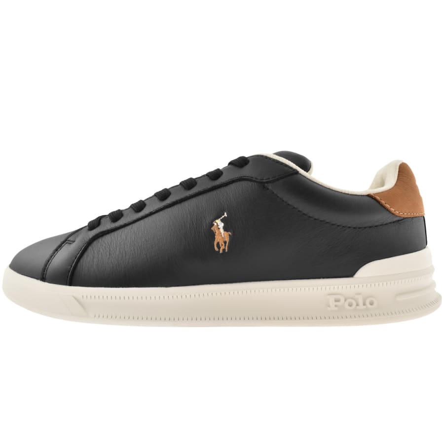 Image number 1 for Ralph Lauren Heritage Court II Trainers Black