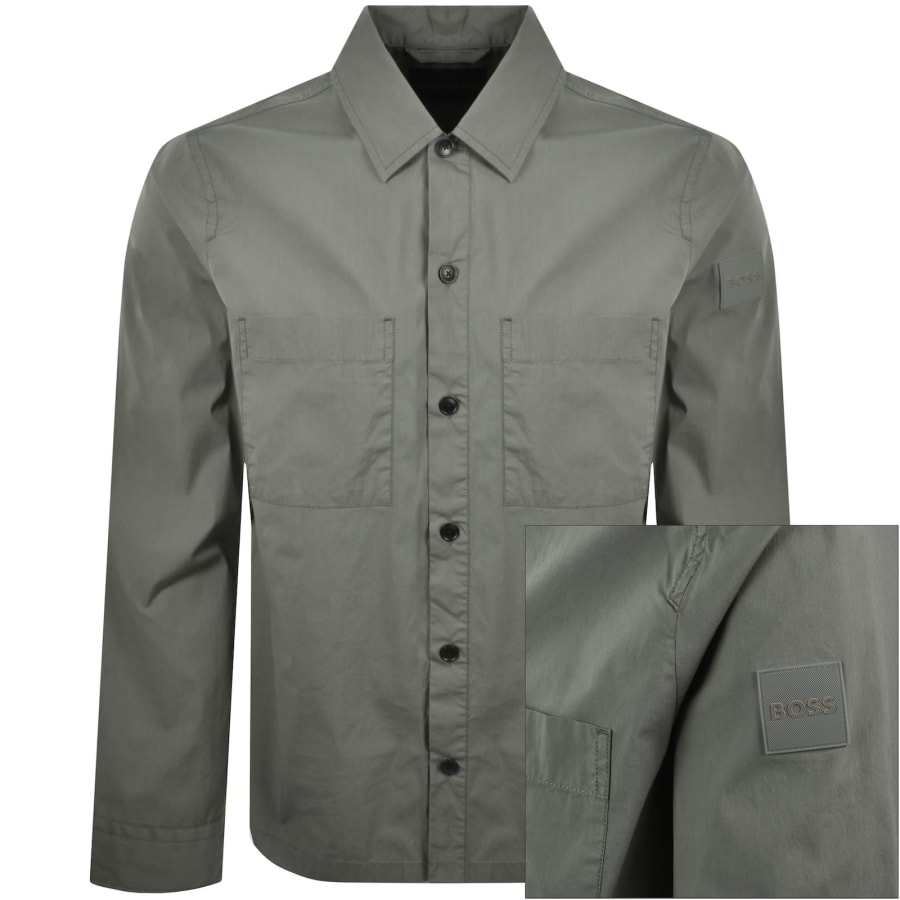 Image number 1 for BOSS Lockyo Overshirt Green