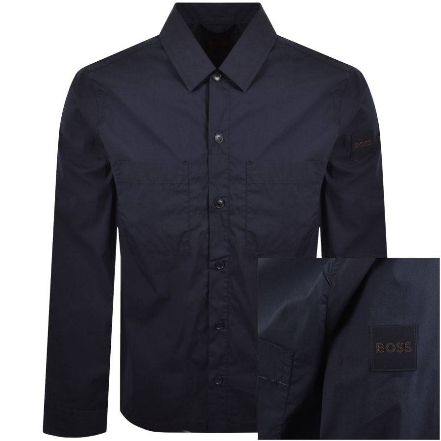 Image number 1 for BOSS Lockyo Overshirt Navy