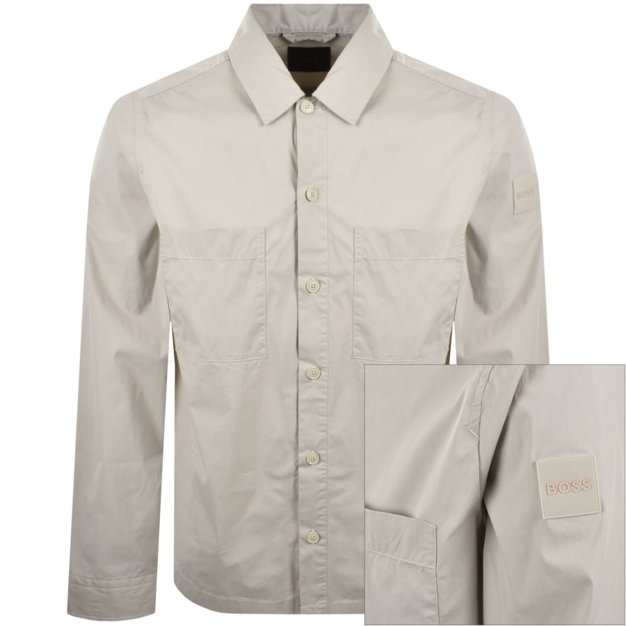 Image number 1 for BOSS Lockyo Overshirt Grey