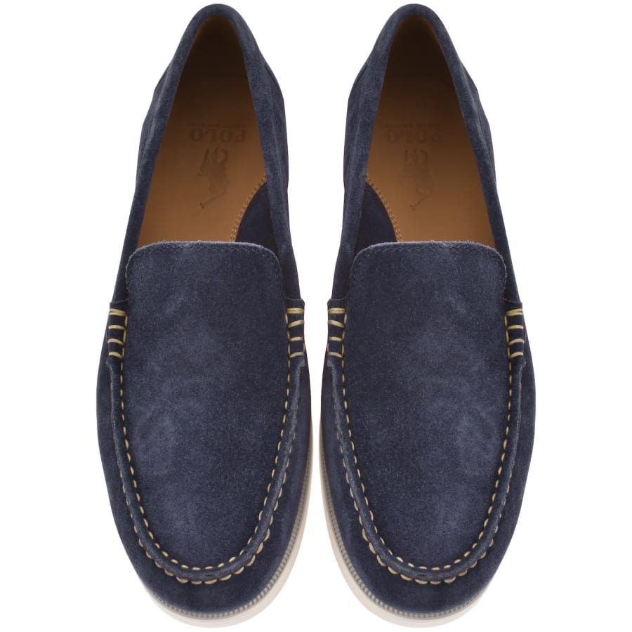 Image number 3 for Ralph Lauren Merton Loafer Shoes Navy