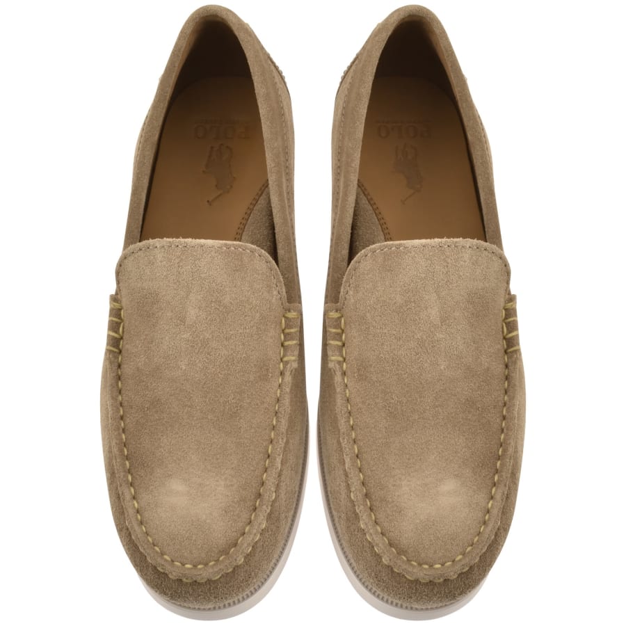 Image number 3 for Ralph Lauren Merton Loafer Shoes Dark Brown