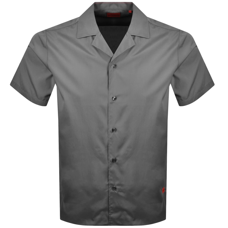 Image number 1 for HUGO Ellino Linen Shirt Grey
