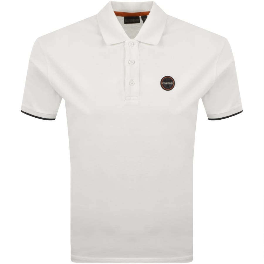 Image number 1 for Napapijri E Badge Polo T Shirt White