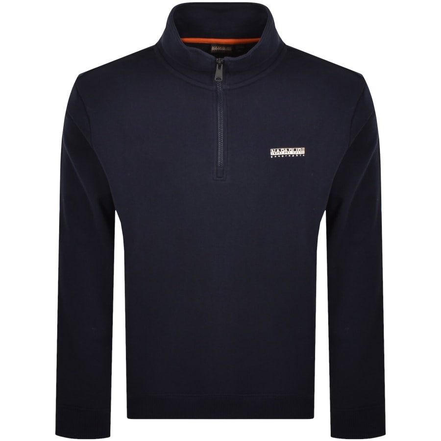 Image number 1 for Napapijri B Small Box Half Zip Sweatshirt Blue