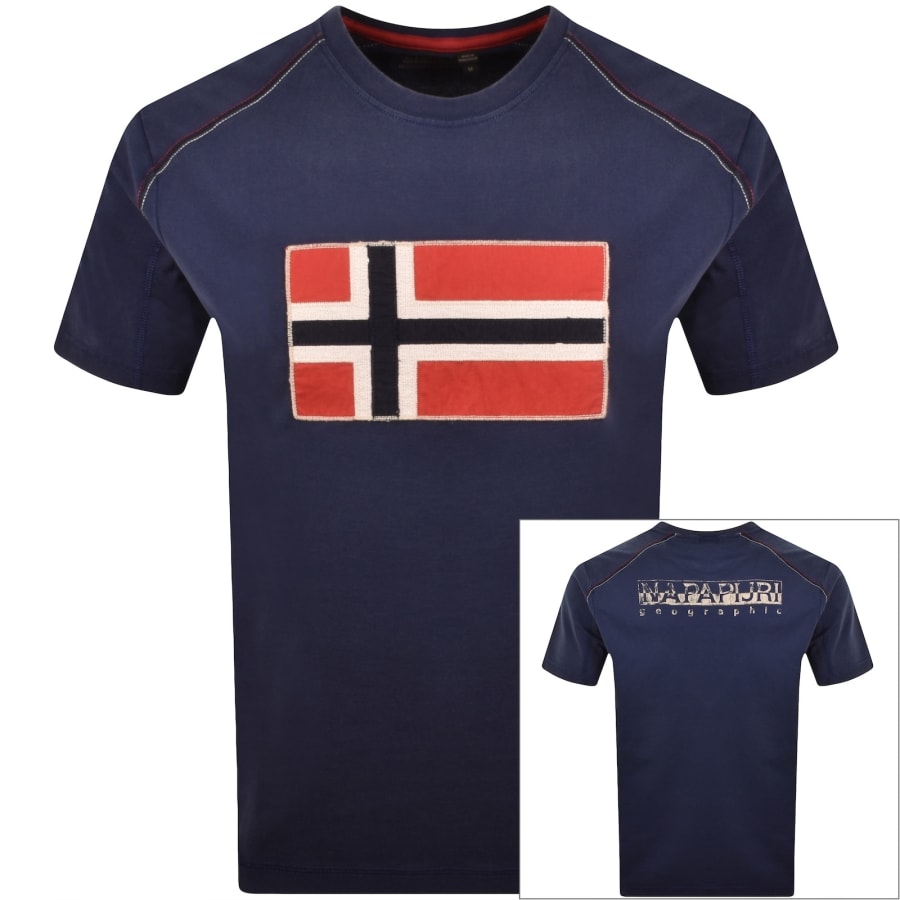 Image number 1 for Napapijri S-Reflect T Shirt Navy