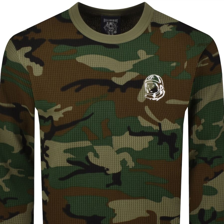 Image number 2 for Billionaire Boys Club Camo Waffle T Shirt Green