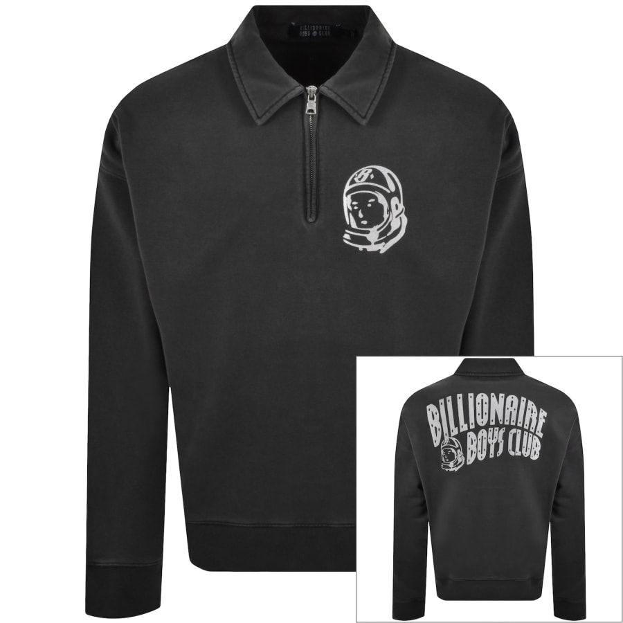 Image number 1 for Billionaire Boys Club Quarter Zip Sweatshirt Black