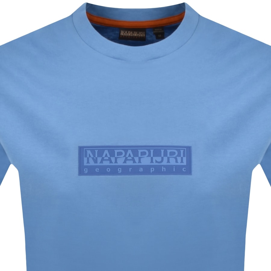 Image number 2 for Napapijri S-Box Logo T Shirt Blue