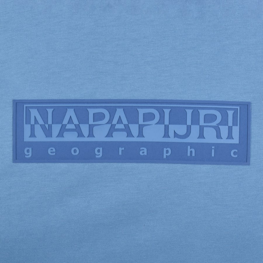 Image number 3 for Napapijri S-Box Logo T Shirt Blue