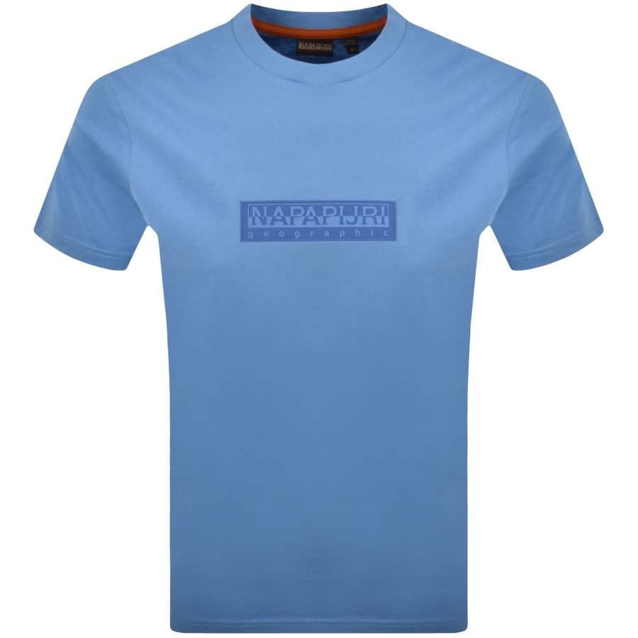 Image number 1 for Napapijri S-Box Logo T Shirt Blue