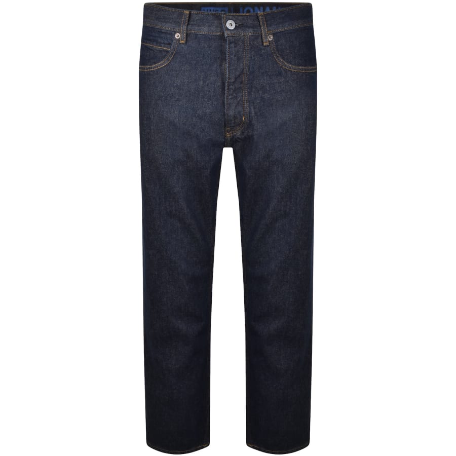 Image number 2 for HUGO Blue Straight Fit Jonah Dark Wash Jeans