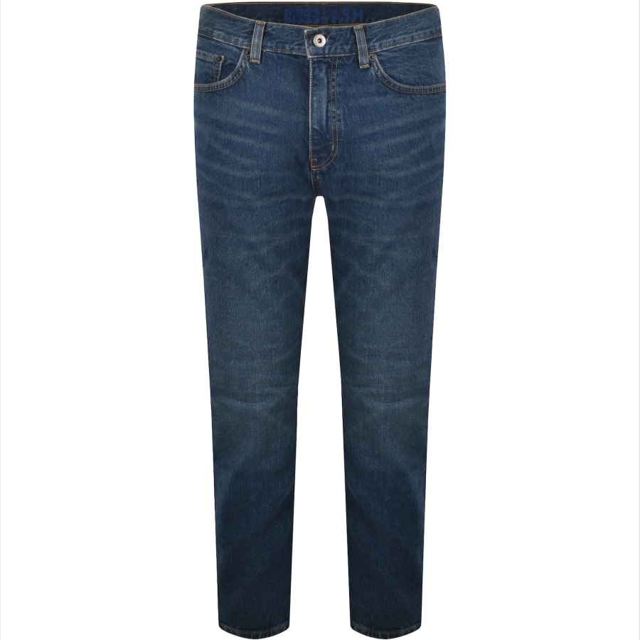 Image number 2 for HUGO Blue Ash Mid Wash Slim Fit Jeans Blue