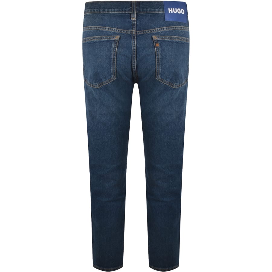 Image number 3 for HUGO Blue Ash Mid Wash Slim Fit Jeans Blue
