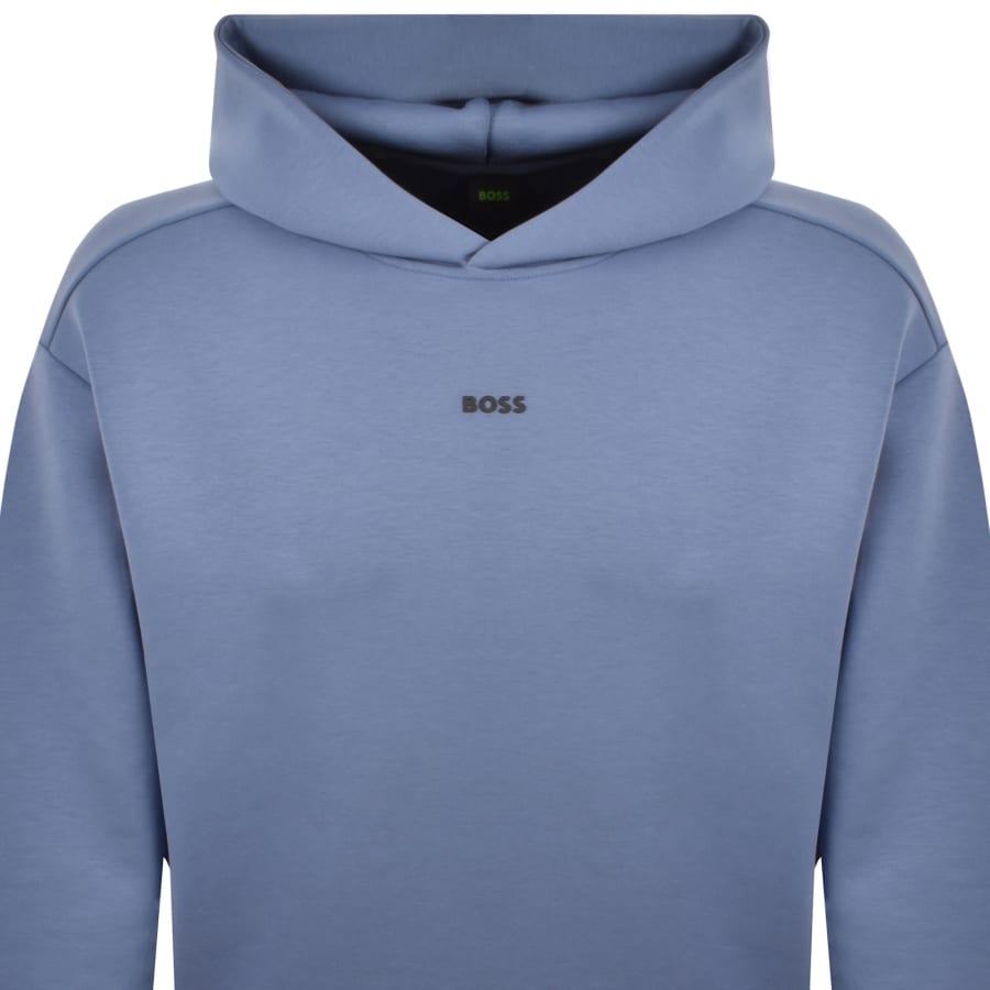 Image number 3 for BOSS Globe Hoodie Light Blue