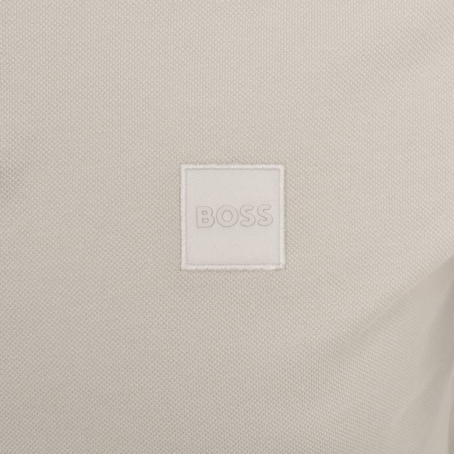 Image number 3 for BOSS Long Sleeve Passerby Polo T Shirt Beige
