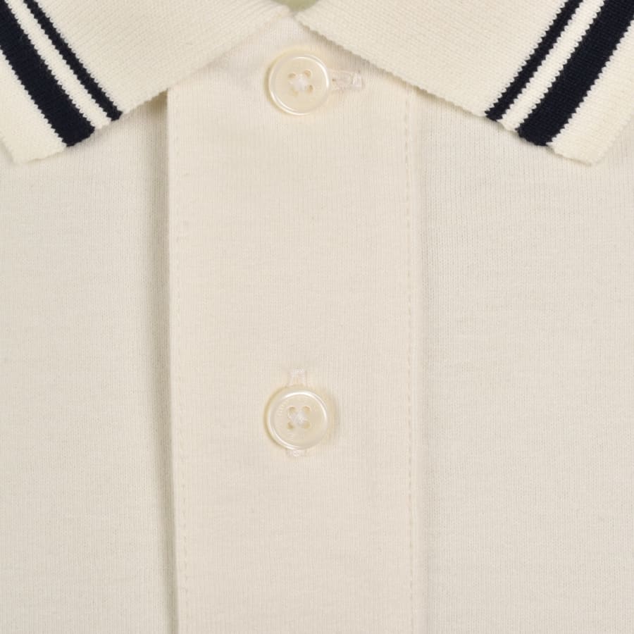Image number 4 for Tommy Jeans Tipped Polo T Shirt Cream
