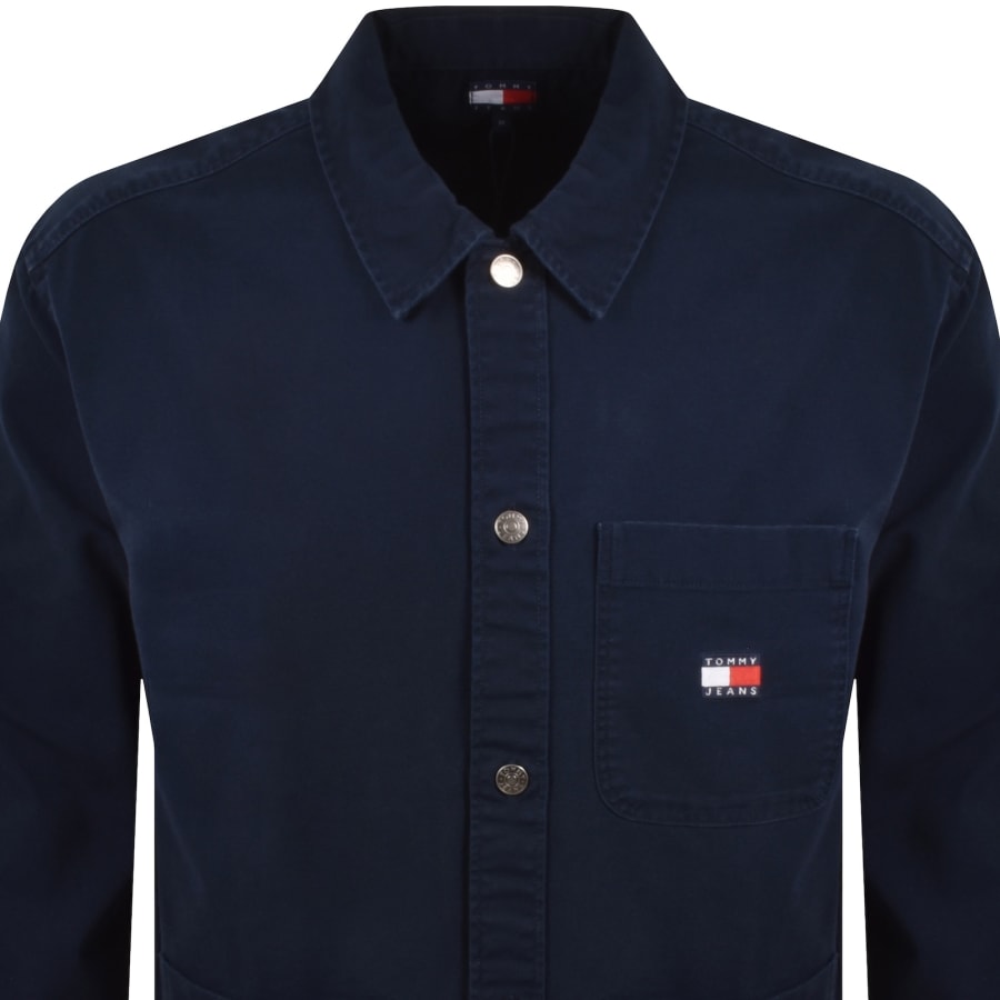 Image number 2 for Tommy Jeans Essential Overshirt Navy