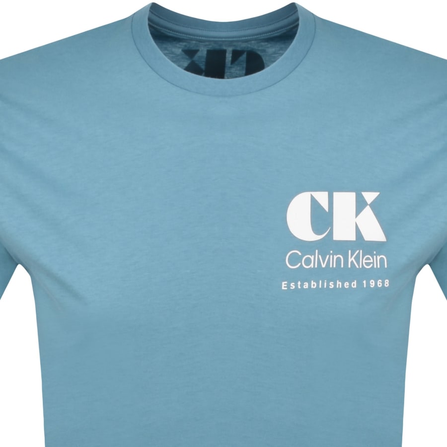 Image number 3 for Calvin Klein Jeans Graphic T Shirt Blue