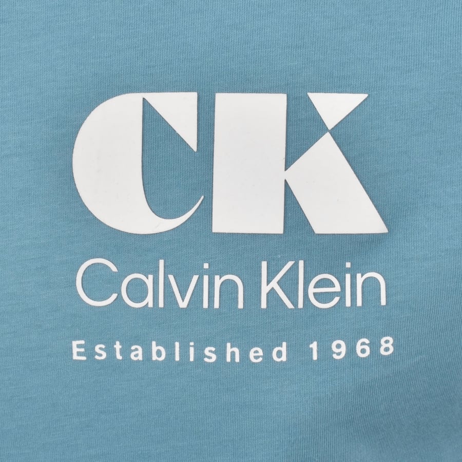 Image number 4 for Calvin Klein Jeans Graphic T Shirt Blue
