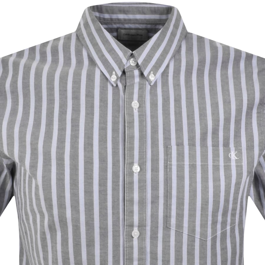 Image number 2 for Calvin Klein Jeans Oxford Striped Shirt Navy