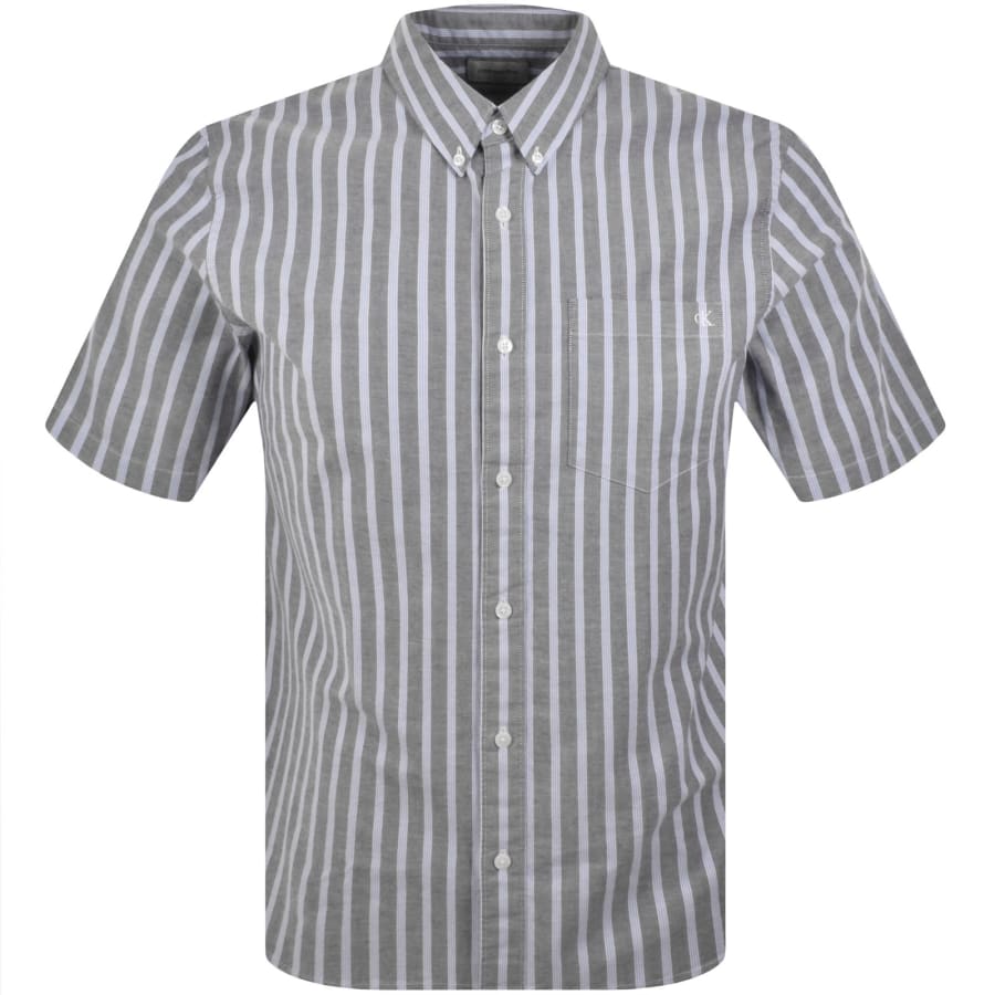 Image number 1 for Calvin Klein Jeans Oxford Striped Shirt Navy