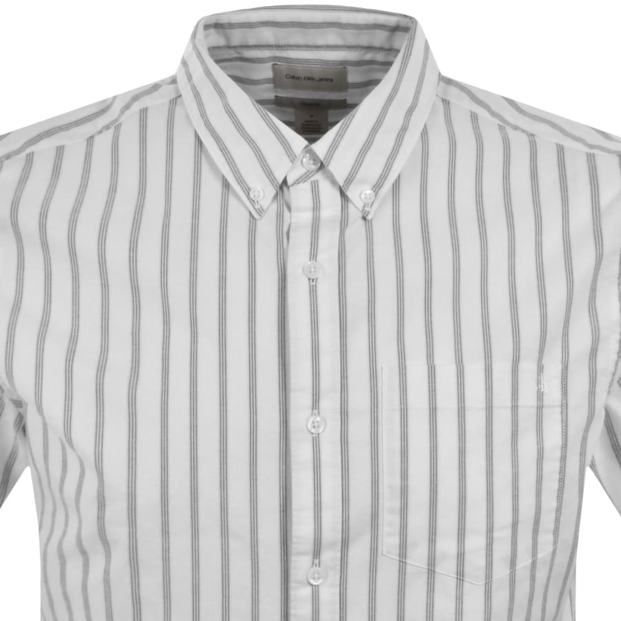 Image number 2 for Calvin Klein Jeans Oxford Striped Shirt White