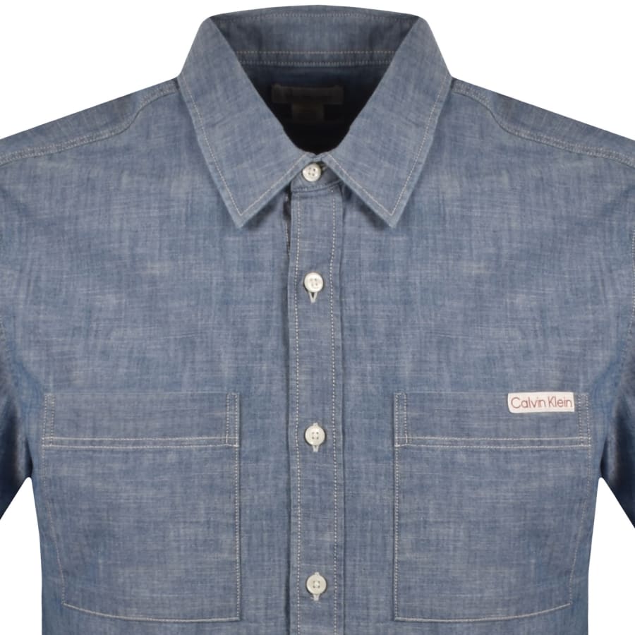 Image number 2 for Calvin Klein Jeans Chambray Shirt Blue