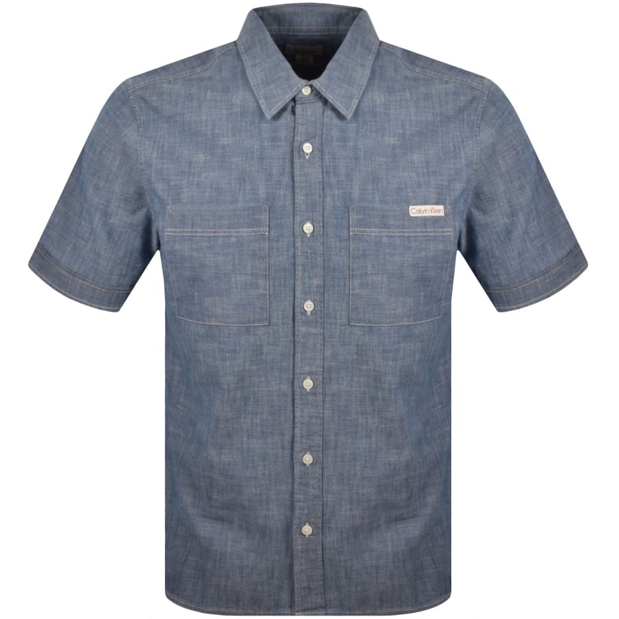 Image number 1 for Calvin Klein Jeans Chambray Shirt Blue
