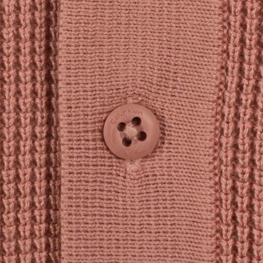 Image number 4 for Calvin Klein Waffle Knit Polo Pink