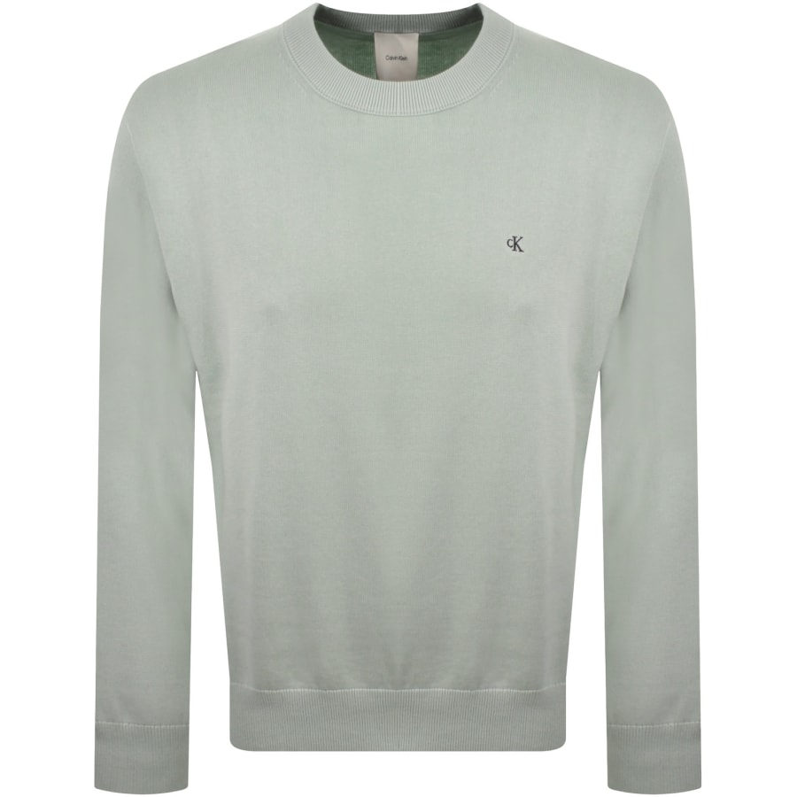 Image number 1 for Calvin Klein Jeans Crew Neck Jumper Green