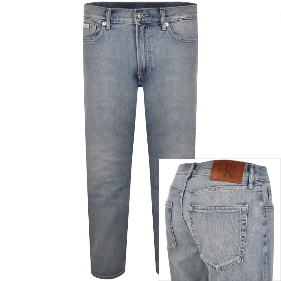Image number 1 for Calvin Klein Jeans Classic Taper Jeans Light Blue