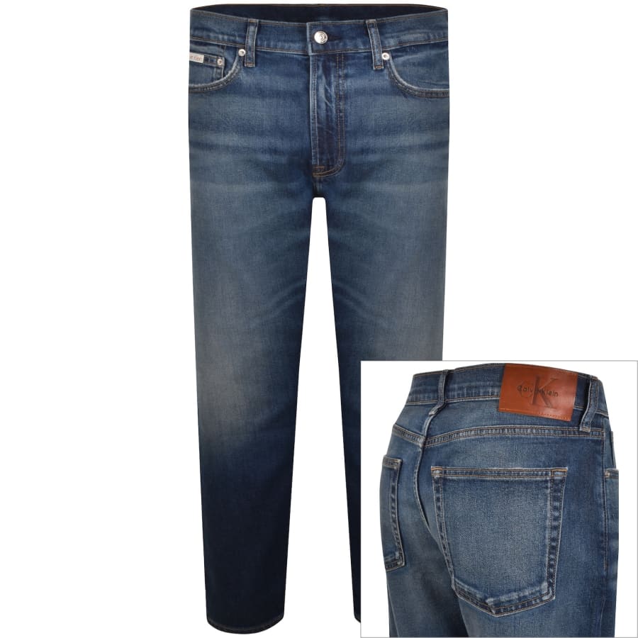 Image number 1 for Calvin Klein Jeans Classic Taper Jeans Dark Blue