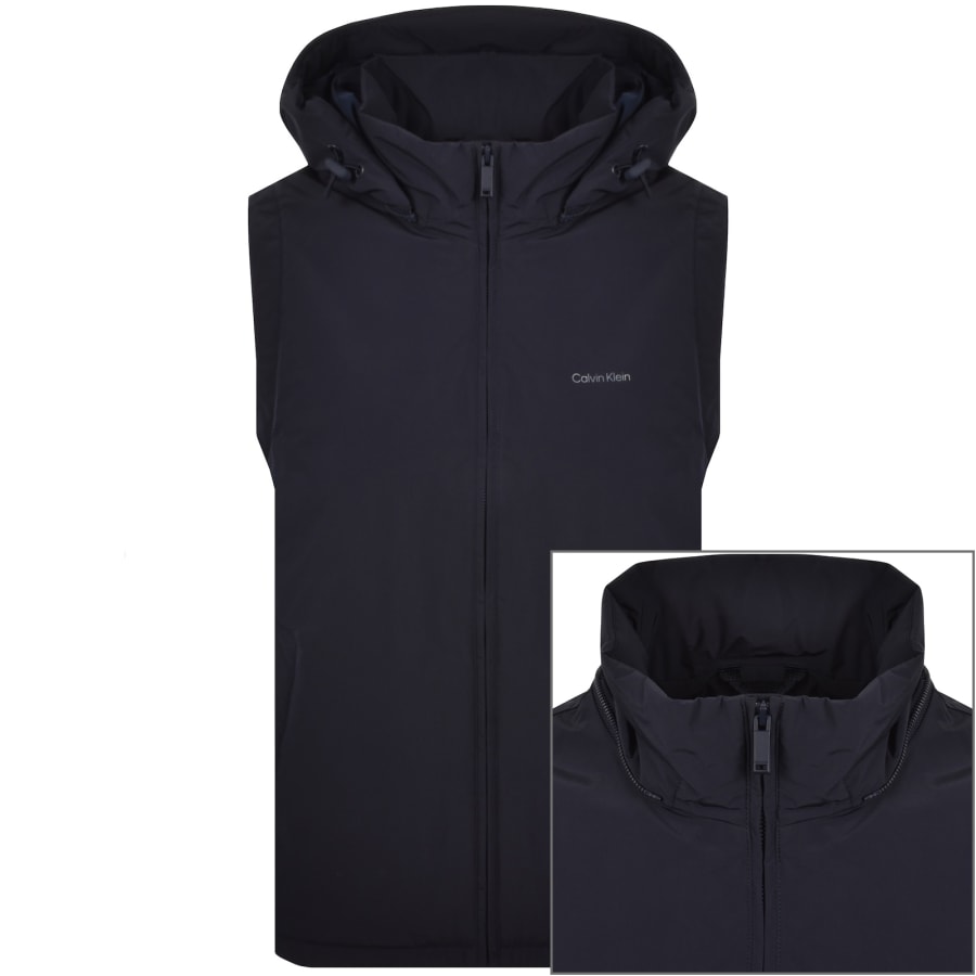 Image number 1 for Calvin Klein Padded Nylon Gilet Navy