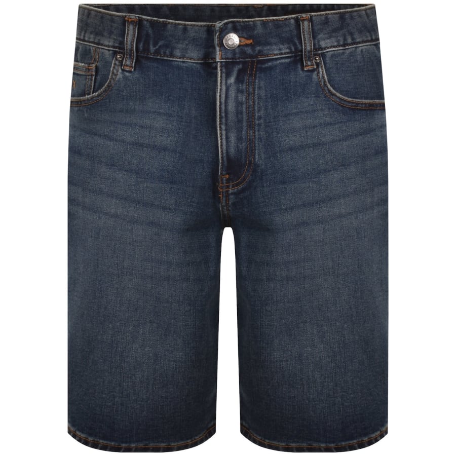 Image number 2 for Armani Exchange J65 Slim Denim Shorts Blue