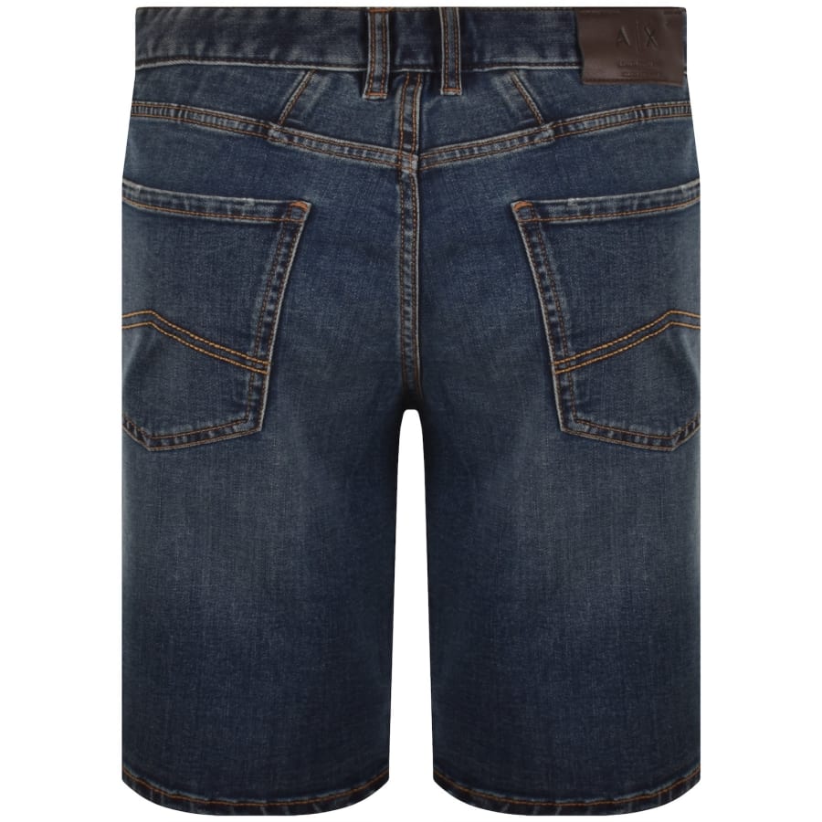Image number 3 for Armani Exchange J65 Slim Denim Shorts Blue