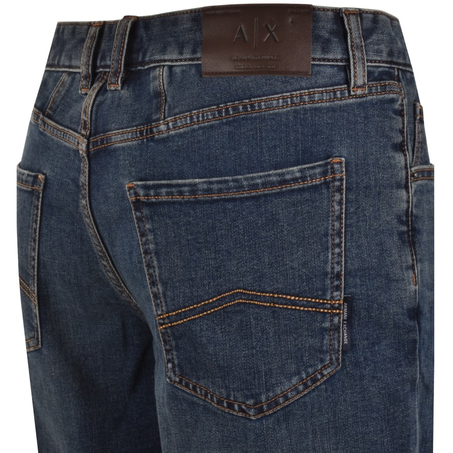 Image number 4 for Armani Exchange J65 Slim Denim Shorts Blue