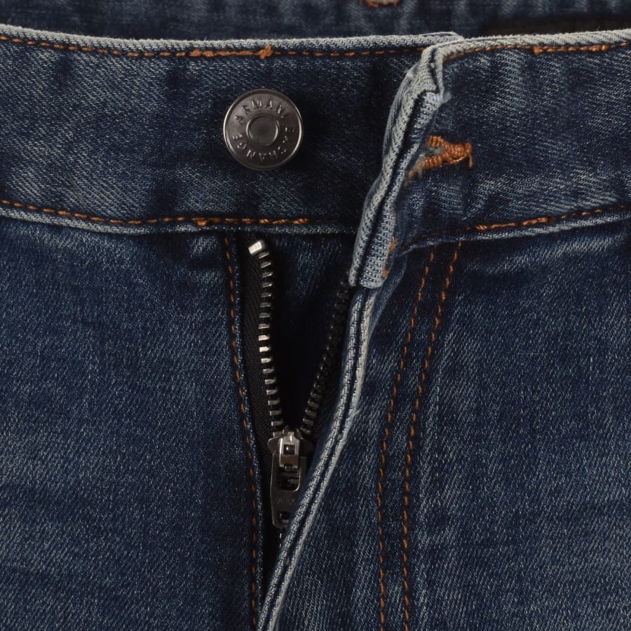 Image number 5 for Armani Exchange J65 Slim Denim Shorts Blue