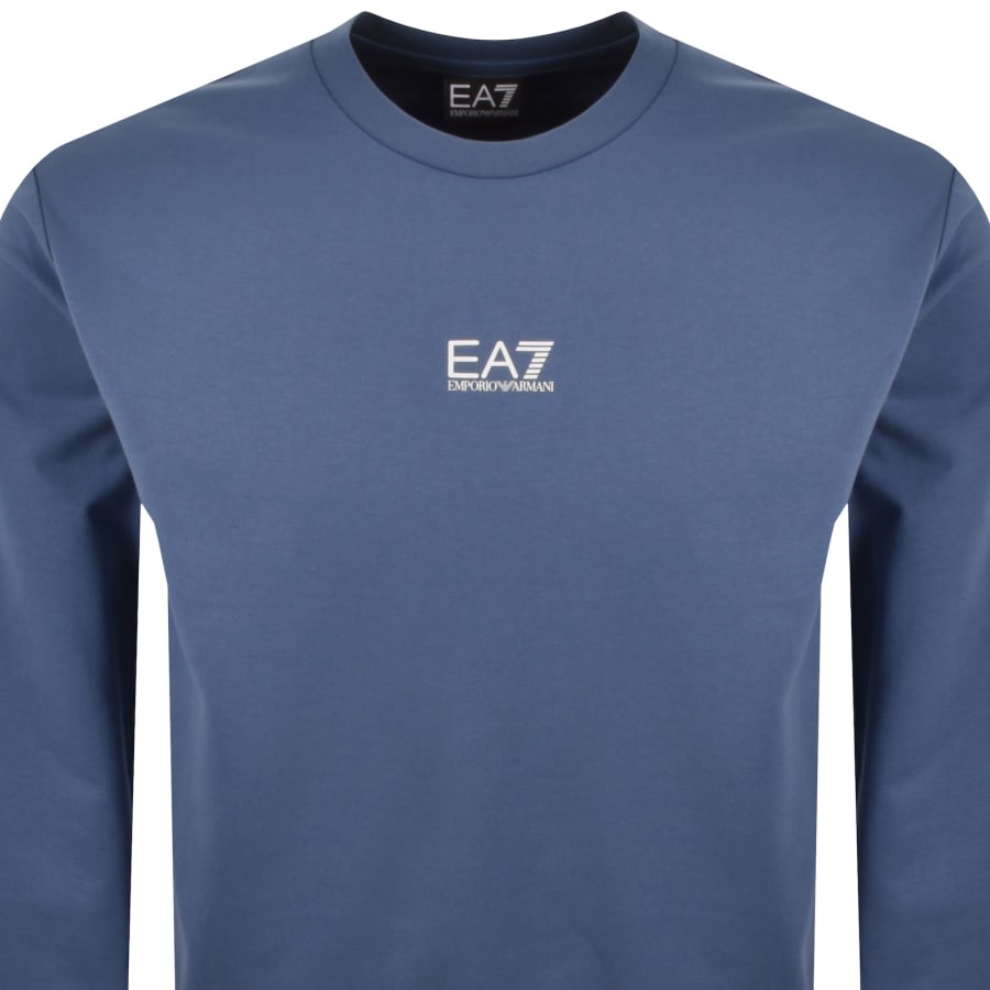 Image number 2 for EA7 Emporio Armani Logo Sweatshirt Blue