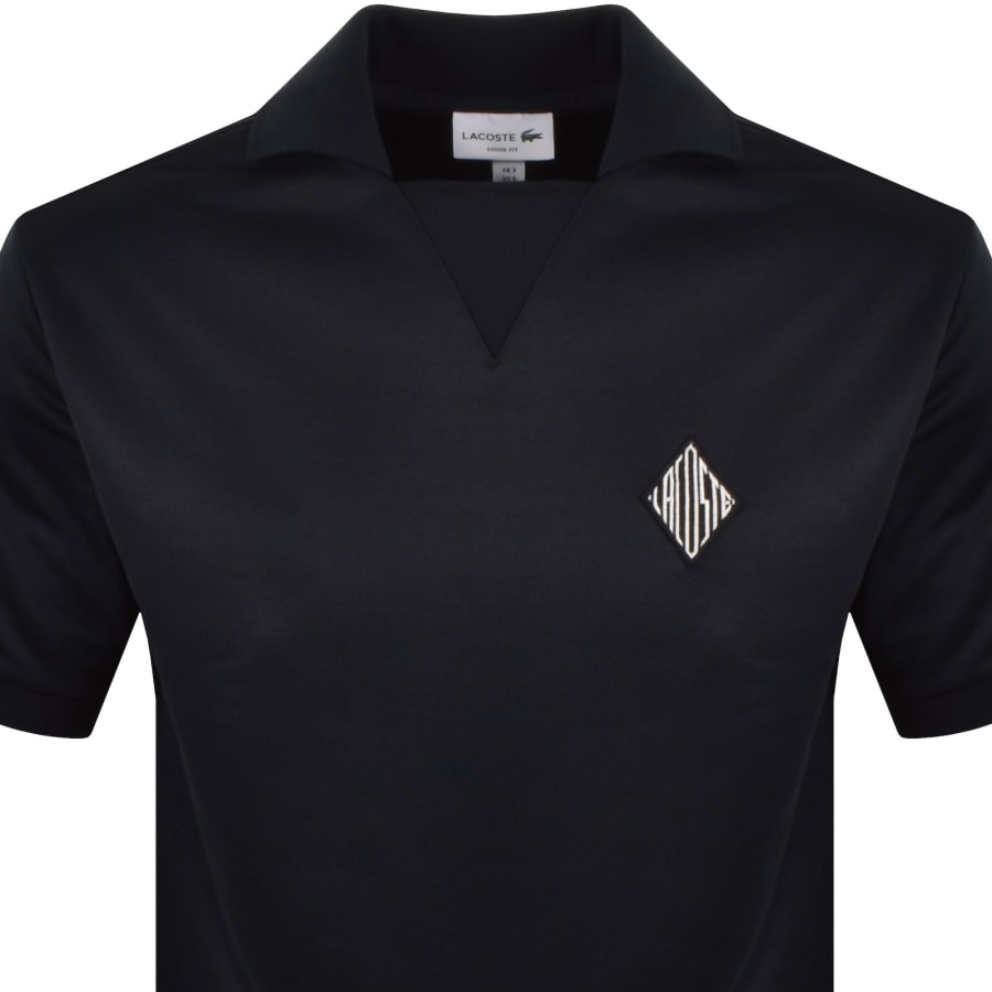 Image number 2 for Lacoste Loose Fit Polo T Shirt Navy