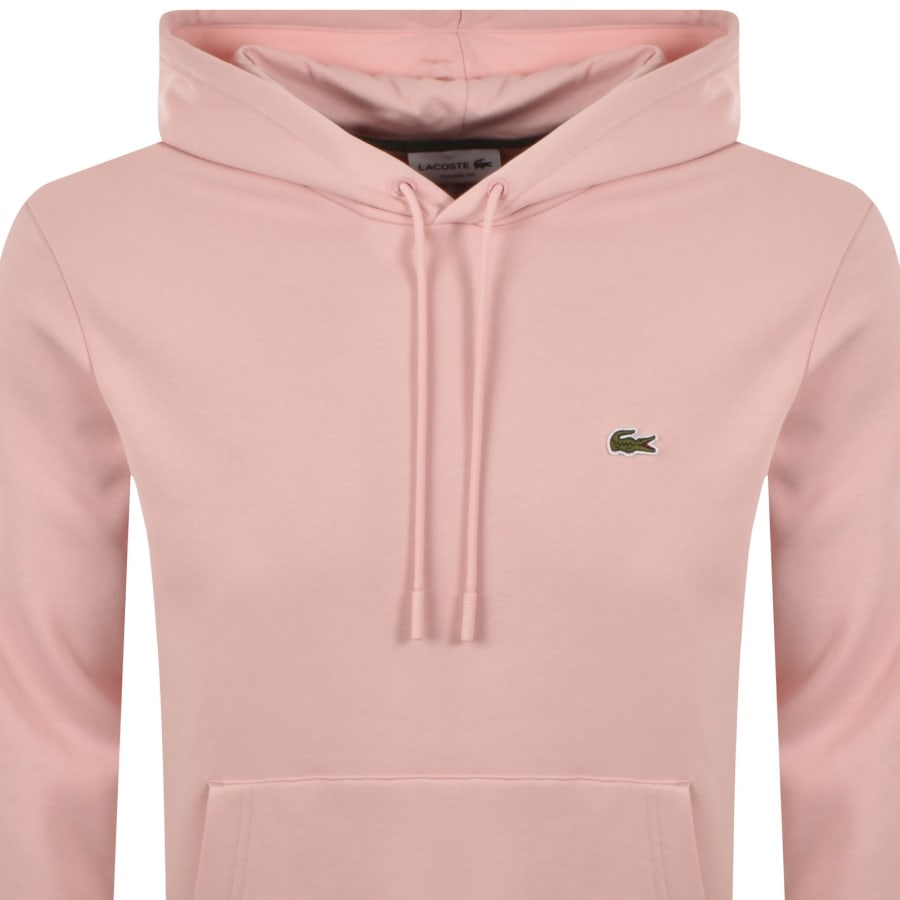Image number 2 for Lacoste Core Logo Hoodie Rose Pink